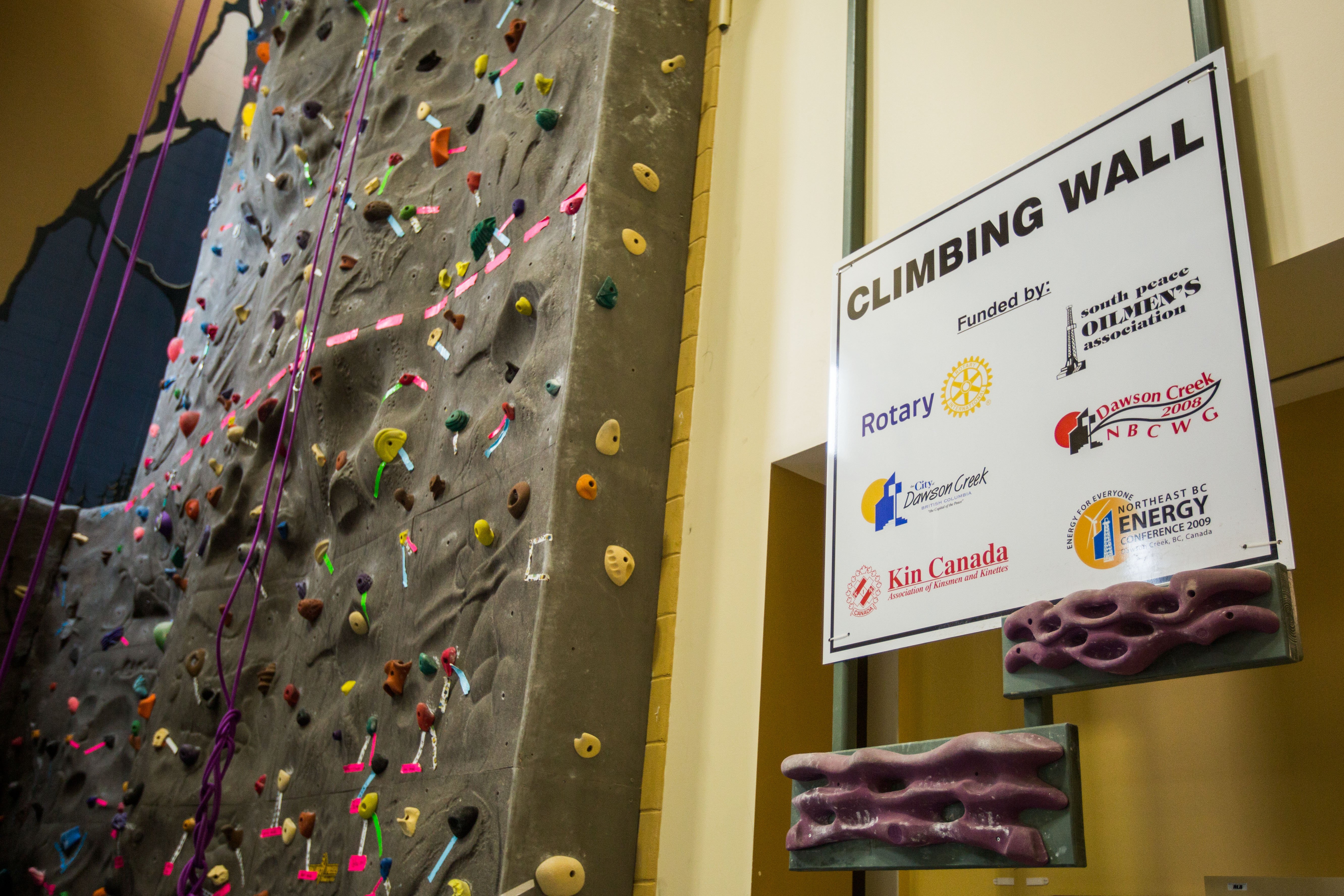 Close-up photo of climbing wall