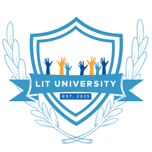 Crest that says "LIT University, established in 2025"