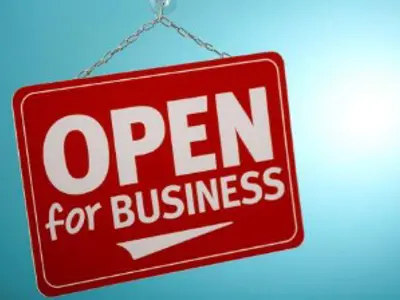 Picture of open sign