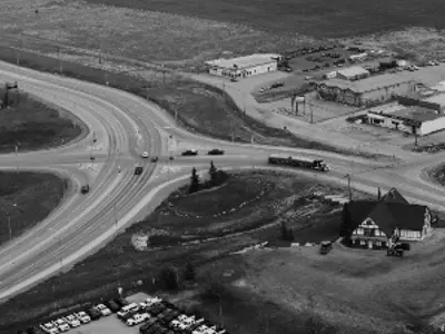 Picture of highway from the air