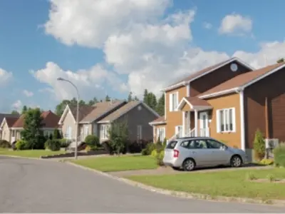 Picture of houses along a street